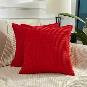 20x20 2pk Red Pillow Covers
